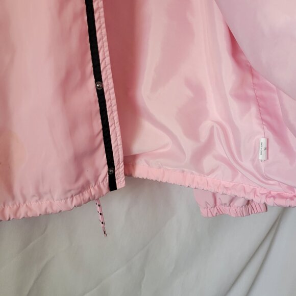Edgar + Ash Jacket Windbreaker Snap closure Pink drawstring waist Women's XL EUC - Picture 7 of 10
